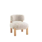 Fauteuils ronds simples et mignons Okak avec dossier incurvé, fauteuil d'appoint de lecture et de loisirs de style contemporain pour chambre à coucher, salon