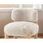 Fauteuils ronds simples et mignons Okak avec dossier incurvé, fauteuil d'appoint de lecture et de loisirs de style contemporain pour chambre à coucher, salon