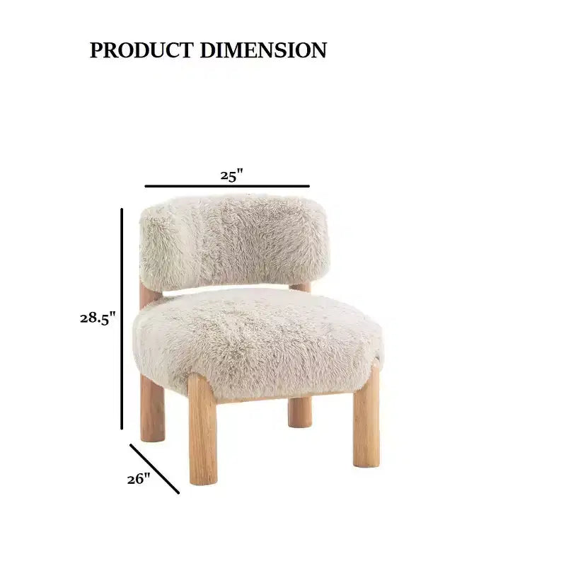 Fauteuils ronds simples et mignons Okak avec dossier incurvé, fauteuil d'appoint de lecture et de loisirs de style contemporain pour chambre à coucher, salon