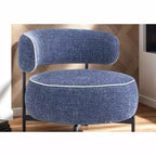 Fauteuils ronds simples et mignons Okak avec dossier incurvé, fauteuil d'appoint de lecture et de loisirs de style contemporain pour chambre à coucher, salon