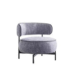 Fauteuils ronds simples et mignons Okak avec dossier incurvé, fauteuil d'appoint de lecture et de loisirs de style contemporain pour chambre à coucher, salon