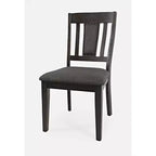 Jofran, Chaises de salle à manger American Rustics en bois tapissé à dossier ajouré avec garniture cloutée (lot de 2)