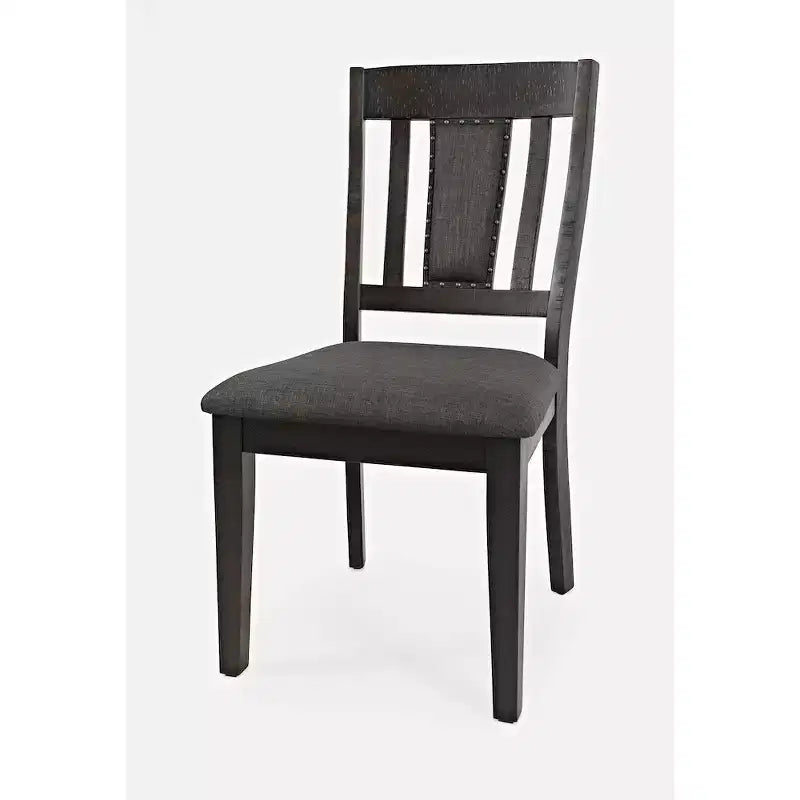 Jofran, Chaises de salle à manger American Rustics en bois tapissé à dossier ajouré avec garniture cloutée (lot de 2)