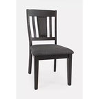 Jofran, Chaises de salle à manger American Rustics en bois tapissé à dossier ajouré avec garniture cloutée (lot de 2)