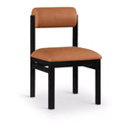 Meridian Furniture, Chaise de salle à manger tapissée en cuir végétalien Roundhill, Lot de 2