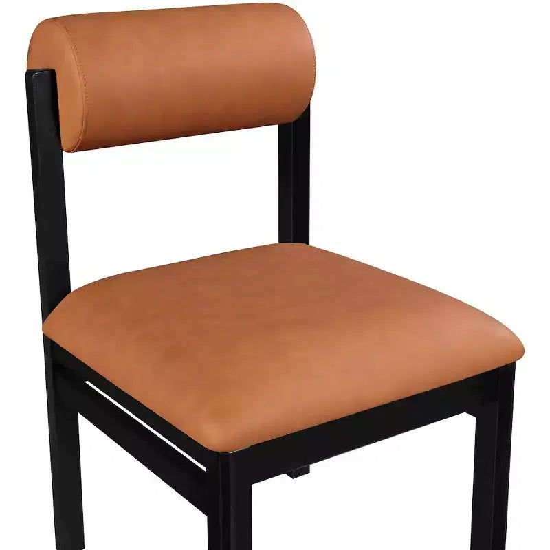 Meridian Furniture, Chaise de salle à manger tapissée en cuir végétalien Roundhill, Lot de 2