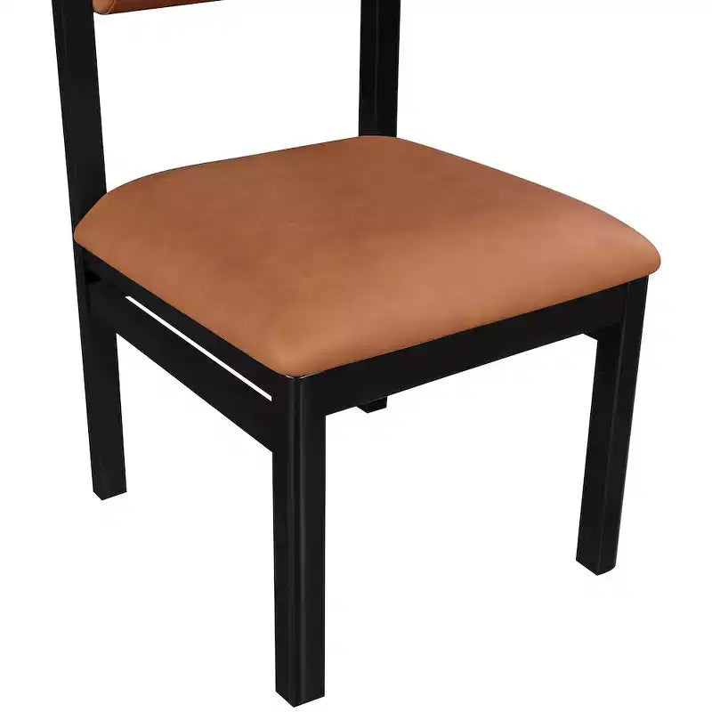 Meridian Furniture, Chaise de salle à manger tapissée en cuir végétalien Roundhill, Lot de 2
