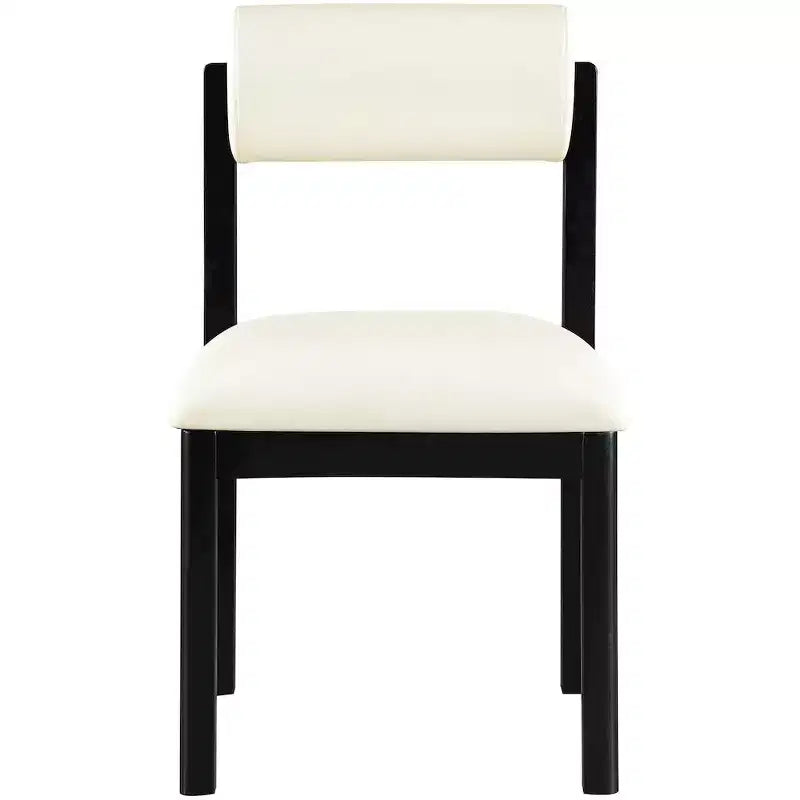 Meridian Furniture, Chaise de salle à manger tapissée en cuir végétalien Roundhill, Lot de 2