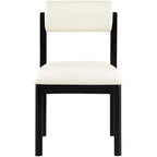 Meridian Furniture, Chaise de salle à manger tapissée en cuir végétalien Roundhill, Lot de 2