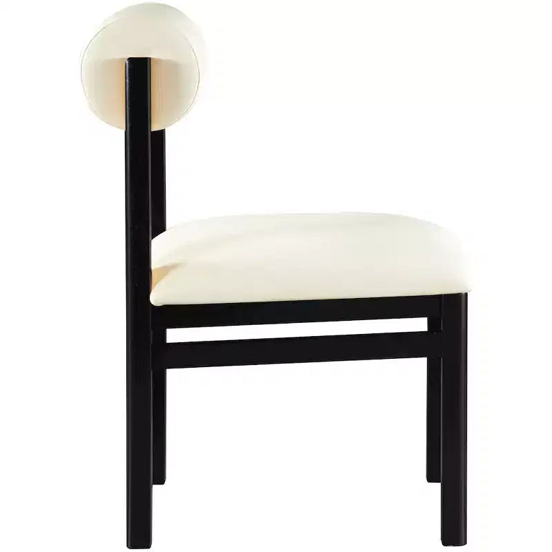Meridian Furniture, Chaise de salle à manger tapissée en cuir végétalien Roundhill, Lot de 2