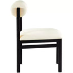 Meridian Furniture, Chaise de salle à manger tapissée en cuir végétalien Roundhill, Lot de 2