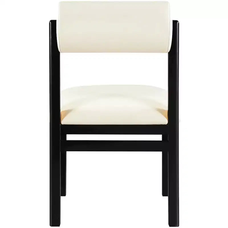 Meridian Furniture, Chaise de salle à manger tapissée en cuir végétalien Roundhill, Lot de 2