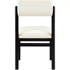 Meridian Furniture, Chaise de salle à manger tapissée en cuir végétalien Roundhill, Lot de 2