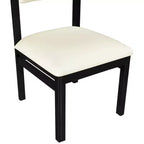 Meridian Furniture, Chaise de salle à manger tapissée en cuir végétalien Roundhill, Lot de 2