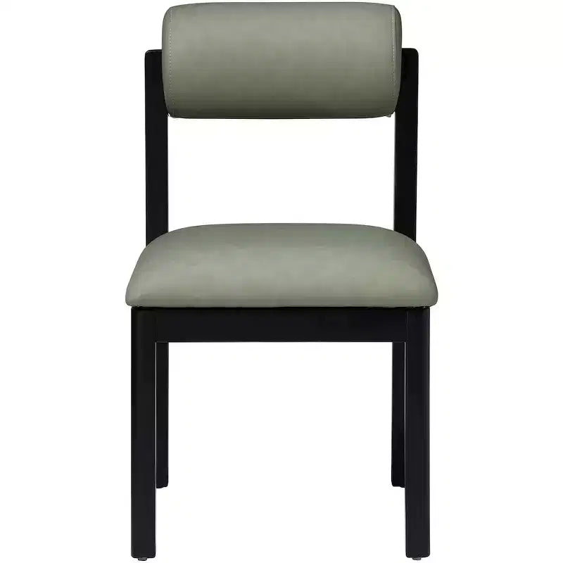 Meridian Furniture, Chaise de salle à manger tapissée en cuir végétalien Roundhill, Lot de 2