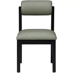 Meridian Furniture, Chaise de salle à manger tapissée en cuir végétalien Roundhill, Lot de 2