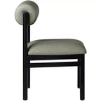 Meridian Furniture, Chaise de salle à manger tapissée en cuir végétalien Roundhill, Lot de 2
