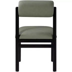 Meridian Furniture, Chaise de salle à manger tapissée en cuir végétalien Roundhill, Lot de 2