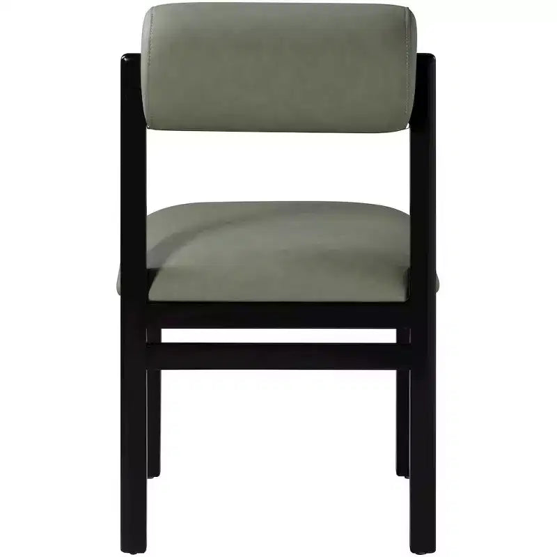 Meridian Furniture, Chaise de salle à manger tapissée en cuir végétalien Roundhill, Lot de 2