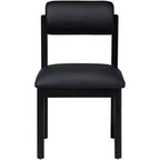 Meridian Furniture, Chaise de salle à manger tapissée en cuir végétalien Roundhill, Lot de 2