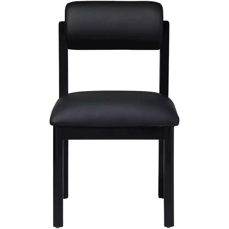 Meridian Furniture, Chaise de salle à manger tapissée en cuir végétalien Roundhill, Lot de 2
