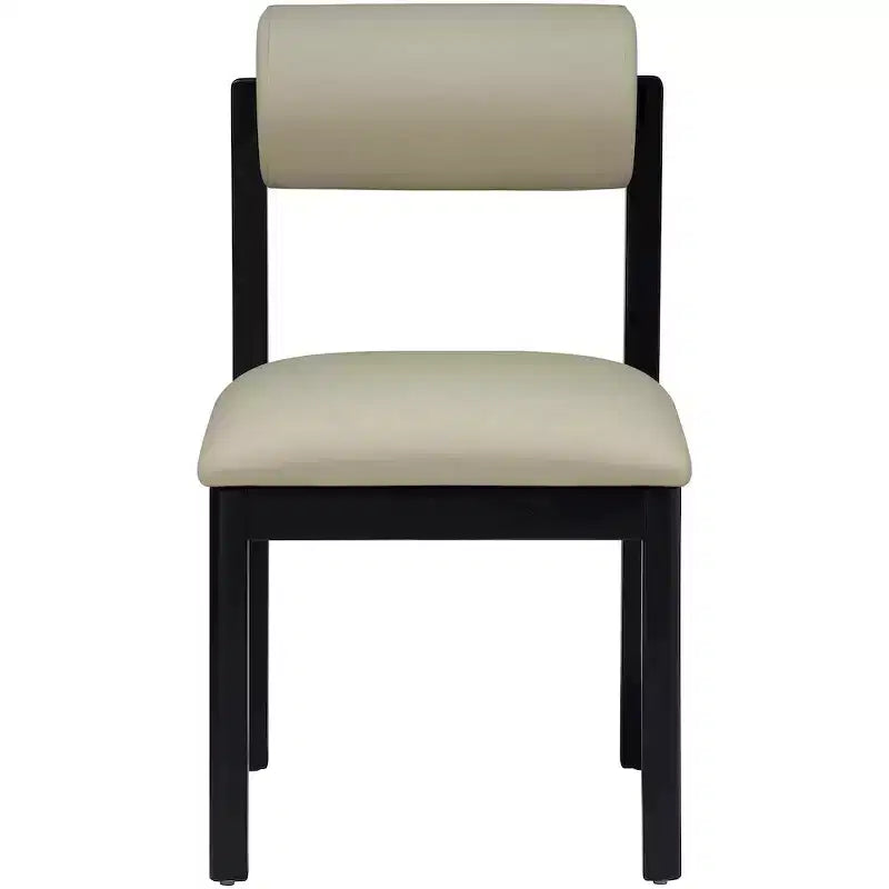 Meridian Furniture, Chaise de salle à manger tapissée en cuir végétalien Roundhill, Lot de 2
