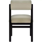 Meridian Furniture, Chaise de salle à manger tapissée en cuir végétalien Roundhill, Lot de 2