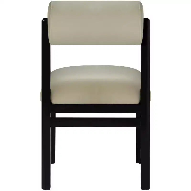Meridian Furniture, Chaise de salle à manger tapissée en cuir végétalien Roundhill, Lot de 2