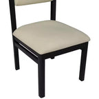 Meridian Furniture, Chaise de salle à manger tapissée en cuir végétalien Roundhill, Lot de 2