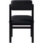 Meridian Furniture, Chaise de salle à manger tapissée en cuir végétalien Roundhill, Lot de 2