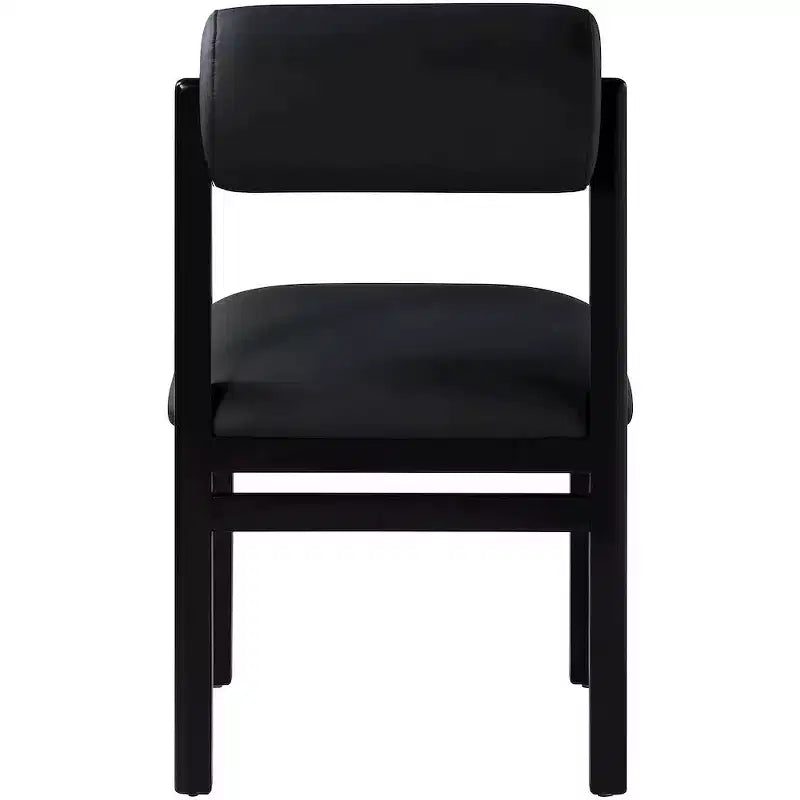 Meridian Furniture, Chaise de salle à manger tapissée en cuir végétalien Roundhill, Lot de 2