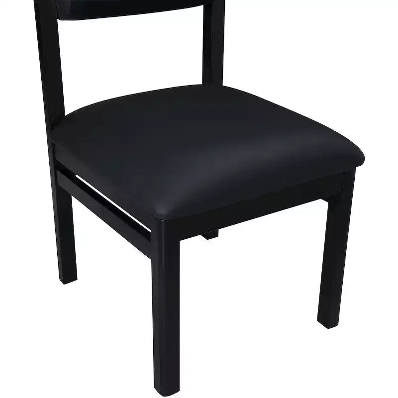 Meridian Furniture, Chaise de salle à manger tapissée en cuir végétalien Roundhill, Lot de 2