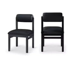 Meridian Furniture,Roundhill Vegan Leather Upholstered Dining Chair, Set of 2