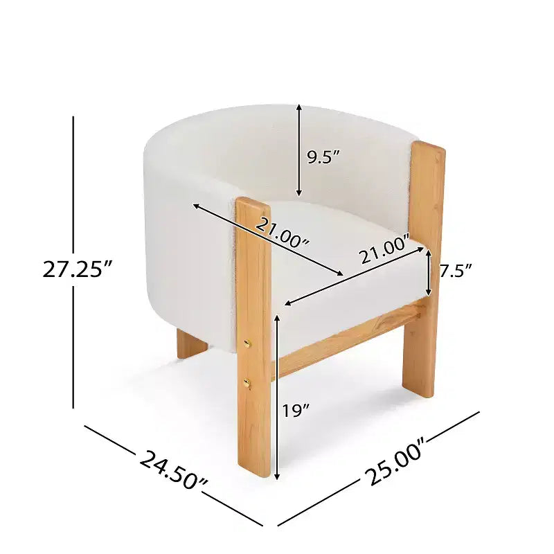 Christopher Knight Home Chaises de salle à manger modernes Zoe en bouclette avec dossier baquet (lot de 2)