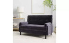 Zevemomo Canapé convertible futon, canapé-lit escamotable, convertible avec dossier réglable, revêtement en tissu velours 2 places pour salon, chambre à coucher - Gris