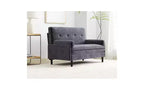 Zevemomo Canapé convertible futon, canapé-lit escamotable, convertible avec dossier réglable, revêtement en tissu velours 2 places pour salon, chambre à coucher - Gris