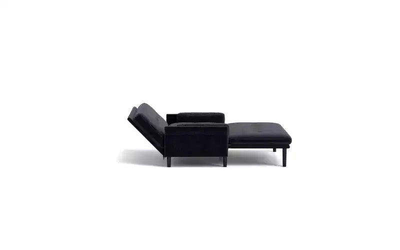 Zevemomo Canapé convertible futon, canapé-lit escamotable, convertible avec dossier réglable, revêtement en tissu velours 2 places pour salon, chambre à coucher - Gris