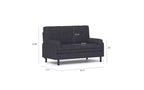 Zevemomo Canapé convertible futon, canapé-lit escamotable, convertible avec dossier réglable, revêtement en tissu velours 2 places pour salon, chambre à coucher - Gris