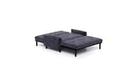 Zevemomo Canapé convertible futon, canapé-lit escamotable, convertible avec dossier réglable, revêtement en tissu velours 2 places pour salon, chambre à coucher - Gris