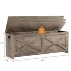 Coffre à jouets, Banc de rangement pour jouets en bois avec charnières, Montage facile, Grand coffre de rangement pour jouets, Boîte à jouets pour entrée, salon, chambre à coucher