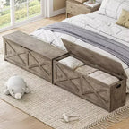Coffre à jouets, Banc de rangement pour jouets en bois avec charnières, Montage facile, Grand coffre de rangement pour jouets, Boîte à jouets pour entrée, salon, chambre à coucher