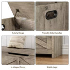 Coffre à jouets, Banc de rangement pour jouets en bois avec charnières, Montage facile, Grand coffre de rangement pour jouets, Boîte à jouets pour entrée, salon, chambre à coucher