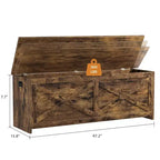 Coffre à jouets, Banc de rangement pour jouets en bois avec charnières, Montage facile, Grand coffre de rangement pour jouets, Boîte à jouets pour entrée, salon, chambre à coucher