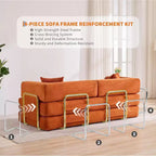 Canapé convertible, Lit escamotable avec 2 oreillers, Canapé convertible sans cadre en velours côtelé moelleux, Aucun assemblage requis pour le salon, la chambre à coucher