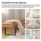 Banc Fritz moderne rembourré capitonné avec pieds en métal|ART OF LIVING DESIGNS