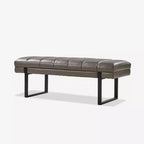 Banc Fritz moderne rembourré capitonné avec pieds en métal|ART OF LIVING DESIGNS