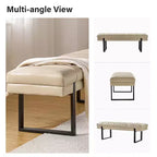 Banc Fritz moderne rembourré capitonné avec pieds en métal|ART OF LIVING DESIGNS