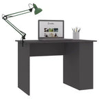 Bureau gris en bois manufacturé moyen bureau rectangulaire moderne