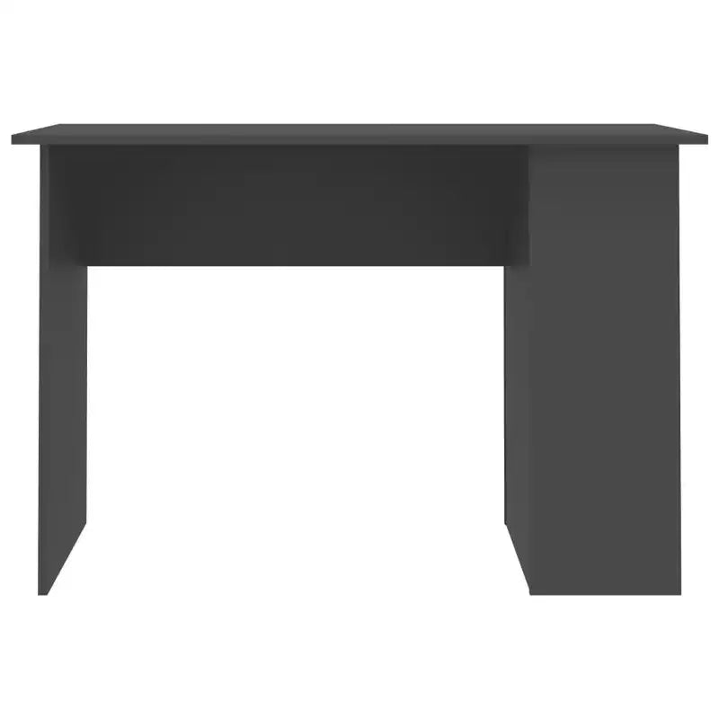 Bureau gris en bois manufacturé moyen bureau rectangulaire moderne
