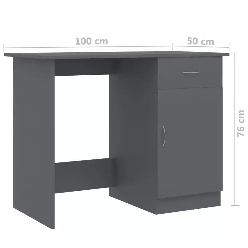 Bureau gris 39,4x19,7x29,9 bois d'ingénierie